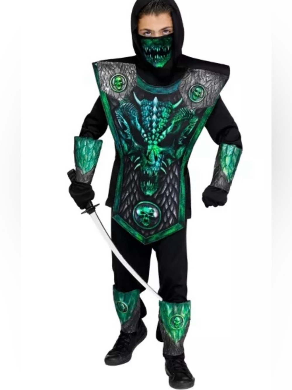 Deluxe Dragon Ninja Costume - Spirit Halloween, Child’s Medium